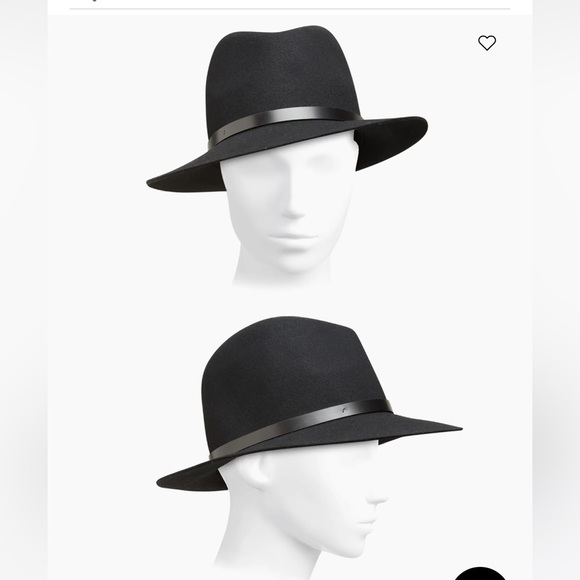NWT rag & bone 100% Wool Floppy Brim Fedora Hat in Black Size Small main image 9